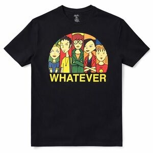 Daria MTV Whatever Graphic Tee Black Short Sleeve Size Medium